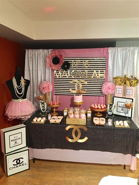 chanel birthday party decorations